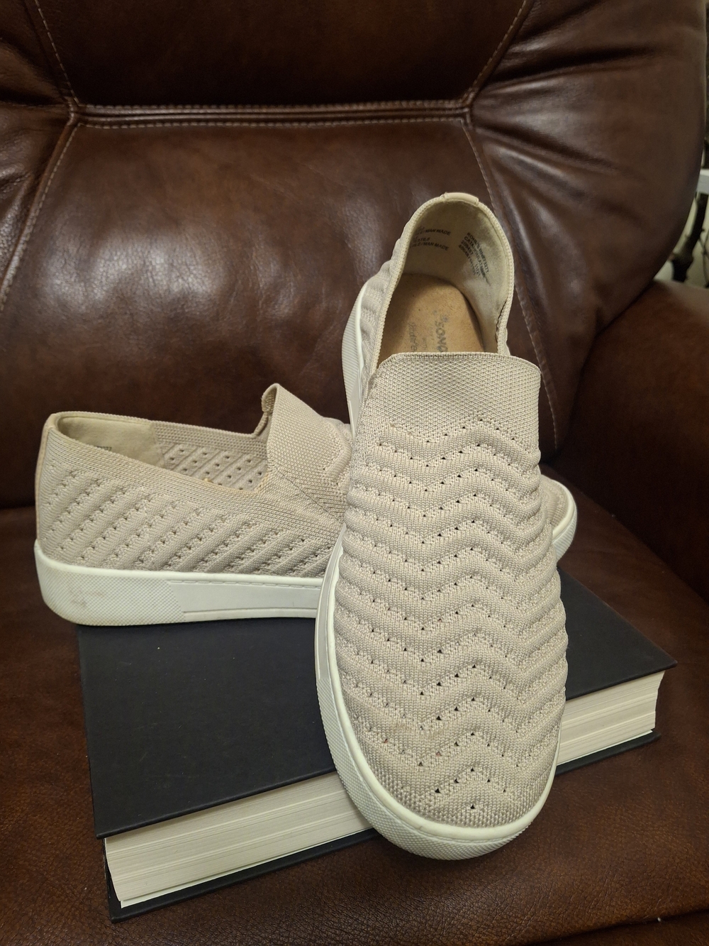 Sonoma Women's Slip-On Knit Mules - Beige